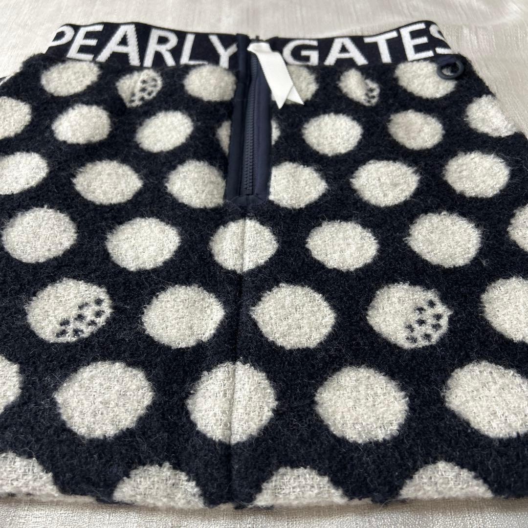 パーリーゲイツ☆新品タグ付☆レディース １(M)厚手モコモコ ドット柄スカート