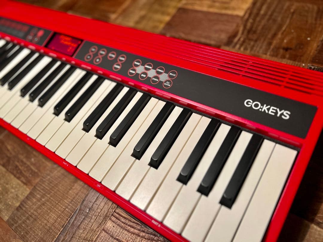 Roland GO:KEYS 61鍵 赤 譜面台 スタンド