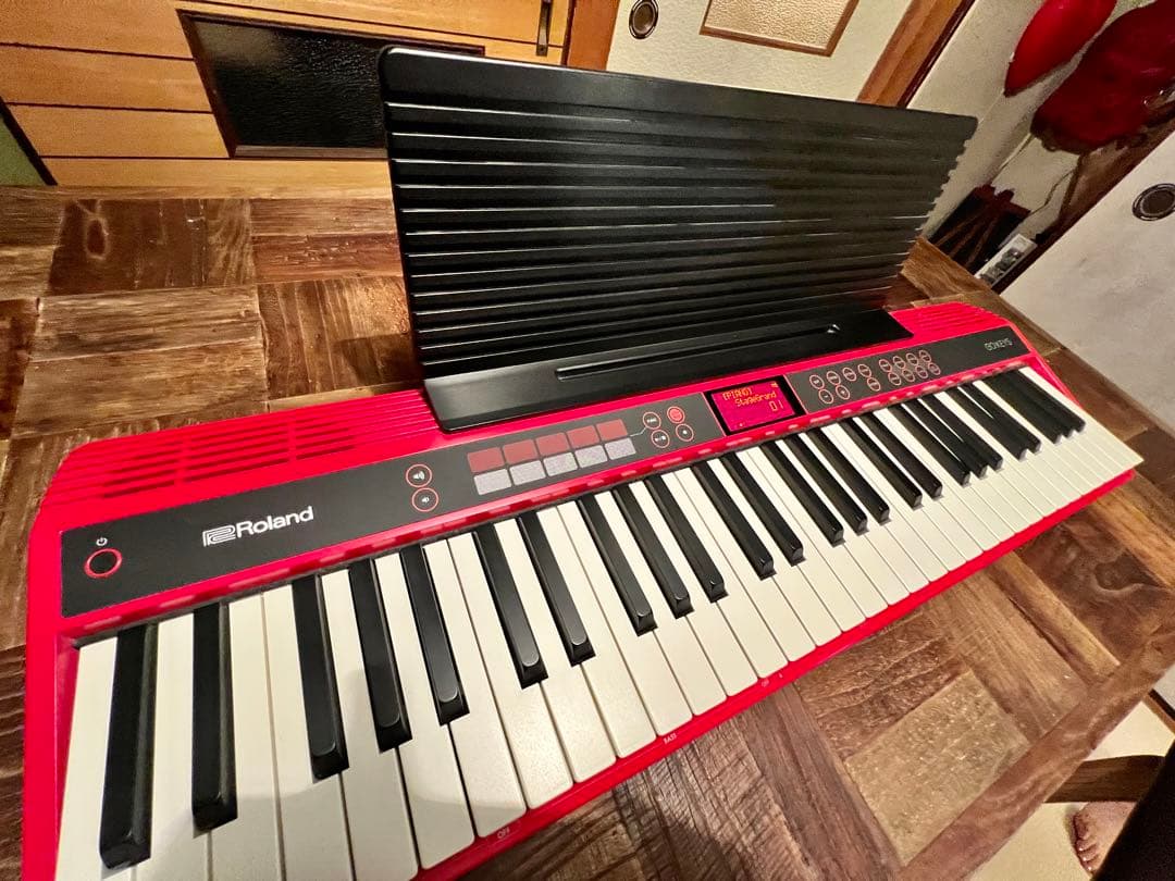 Roland GO:KEYS 61鍵 赤 譜面台 スタンド