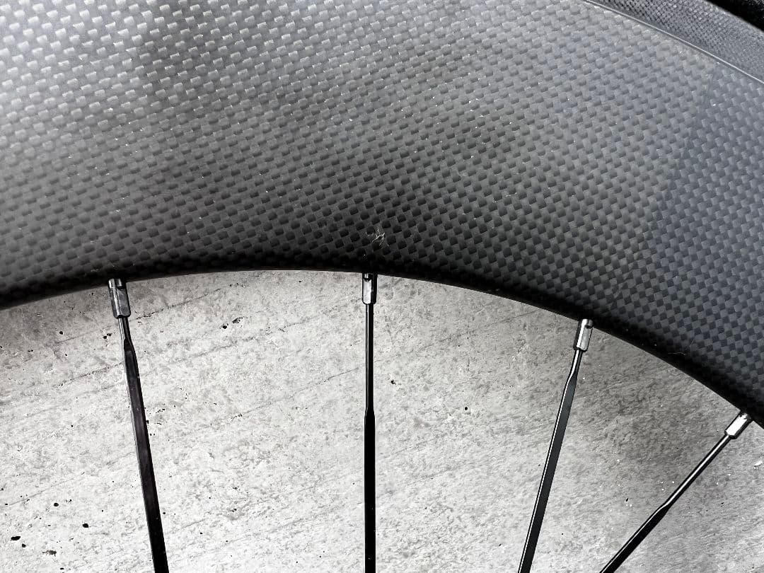 ジャンク r88mm/f66mm カーボンホイール SUPERTEAM