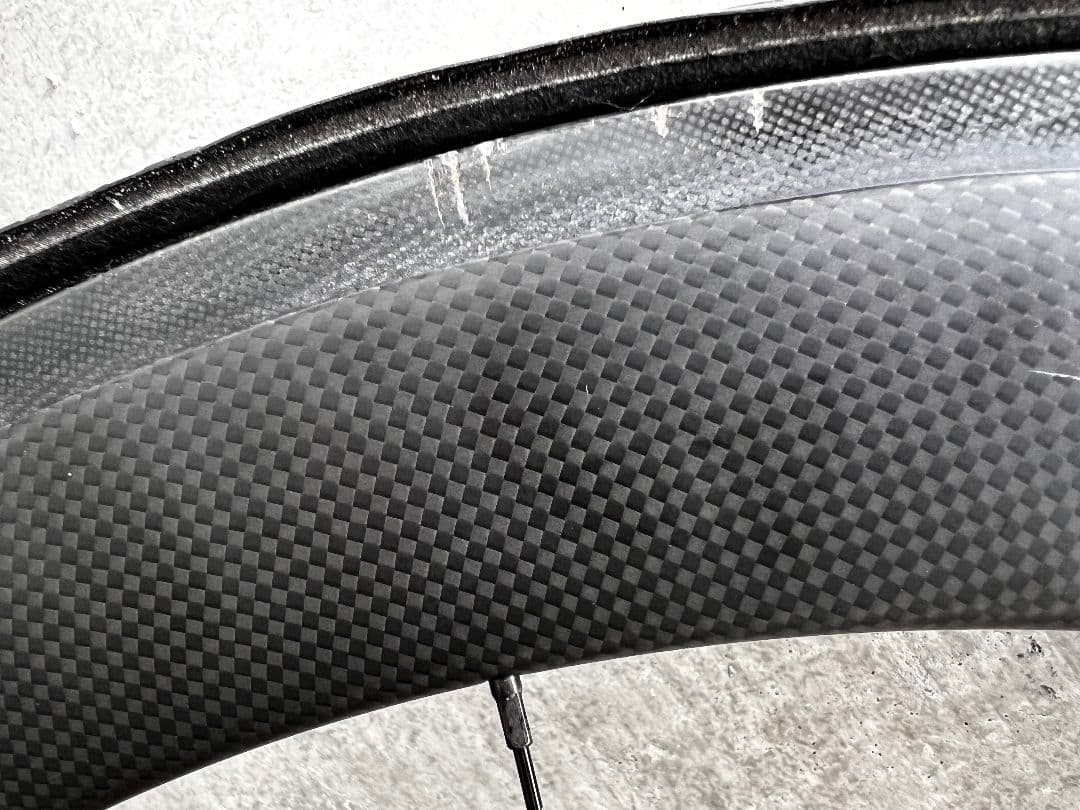 ジャンク r88mm/f66mm カーボンホイール SUPERTEAM