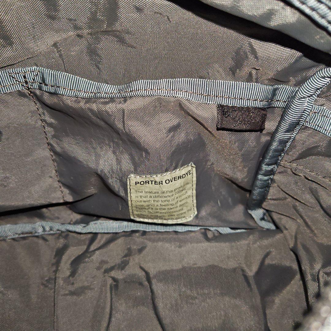 希少 廃盤 ポーター オーバーダイ ショルダーバッグ L シルバーグレー バック