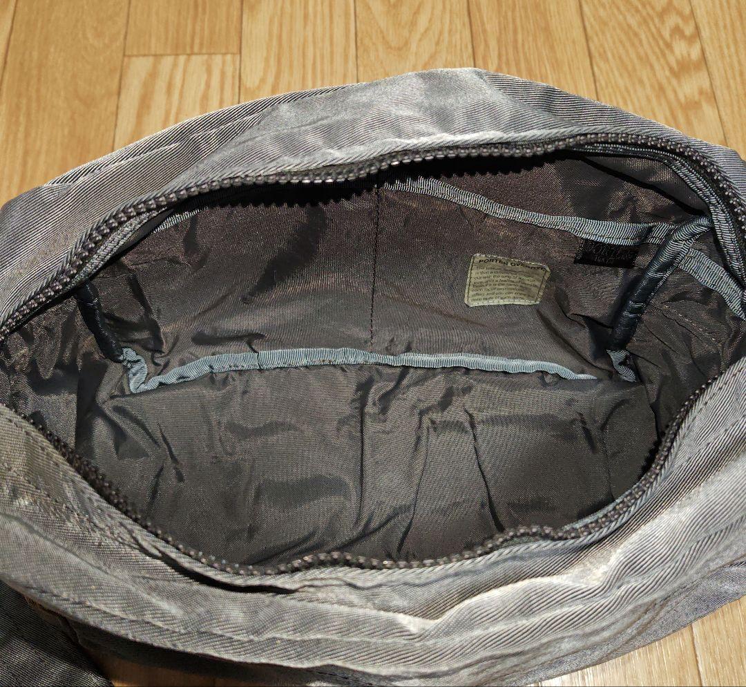 希少 廃盤 ポーター オーバーダイ ショルダーバッグ L シルバーグレー バック