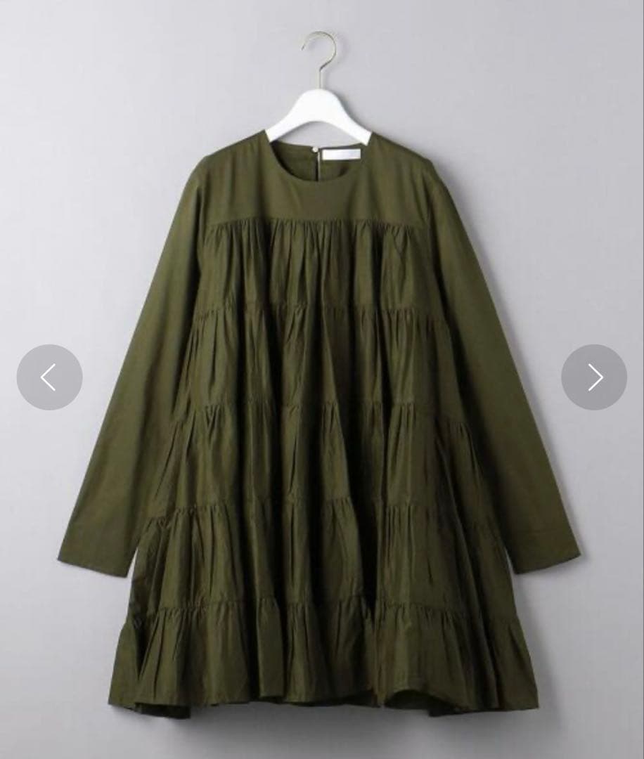 未使用級 Merletteマーレット ソリマン ティアードワンピース カーキ希少
