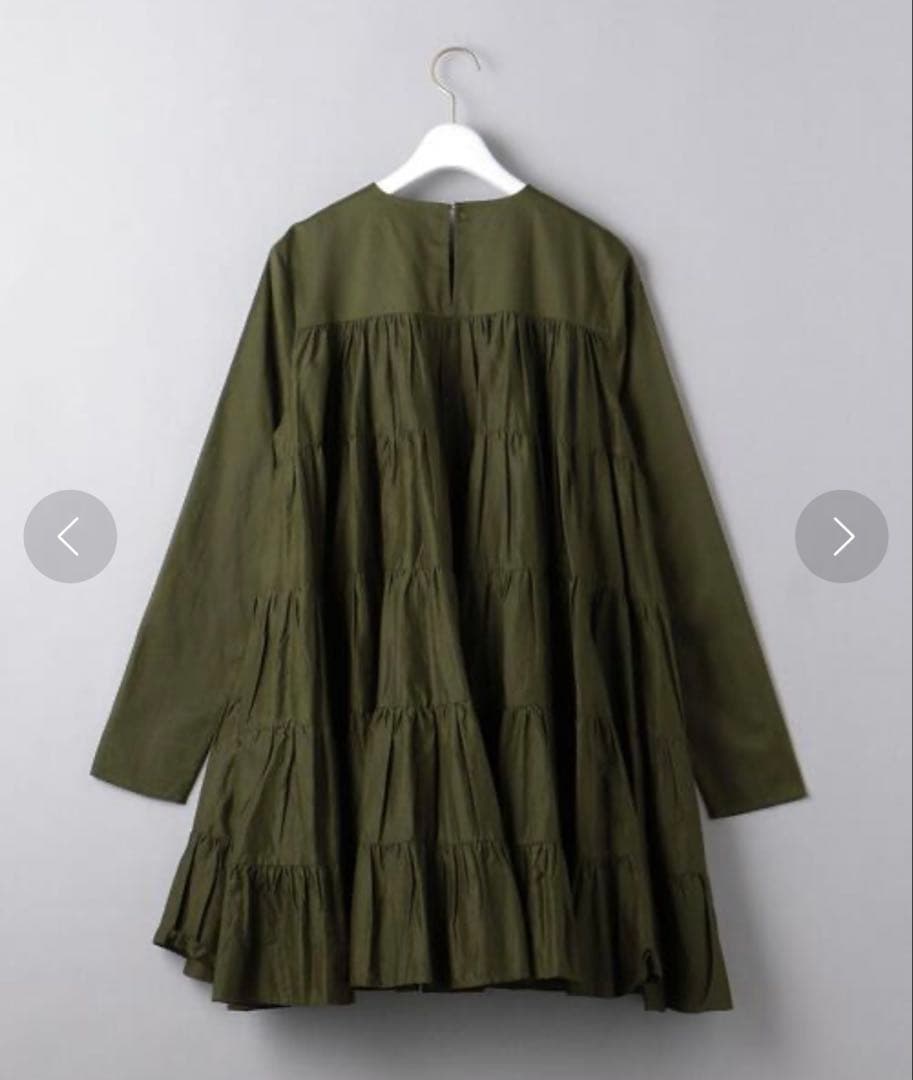 未使用級 Merletteマーレット ソリマン ティアードワンピース カーキ希少