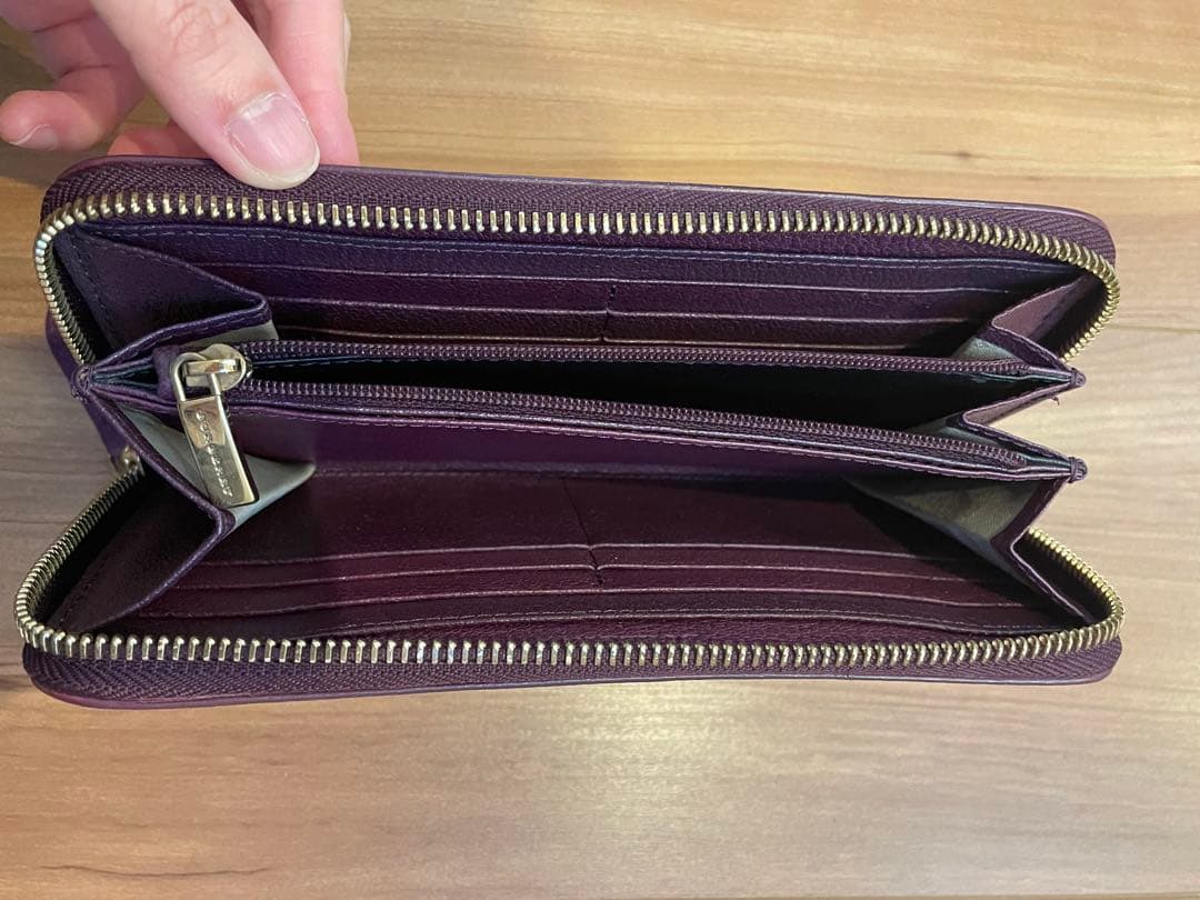 BURBERRY ノバチェック ホース ロゴ 紫　長財布