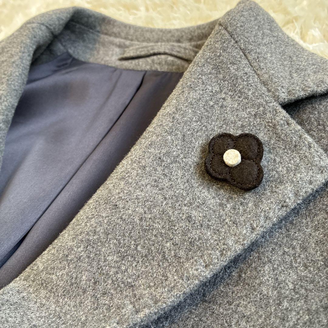 【美品】LARDINI ラルディーニ チェスターコート シングル グレー 44