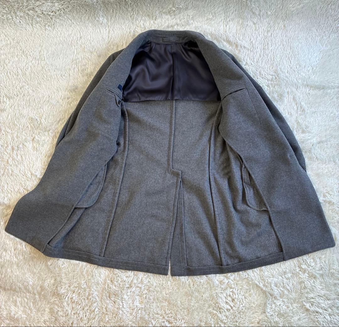 【美品】LARDINI ラルディーニ チェスターコート シングル グレー 44