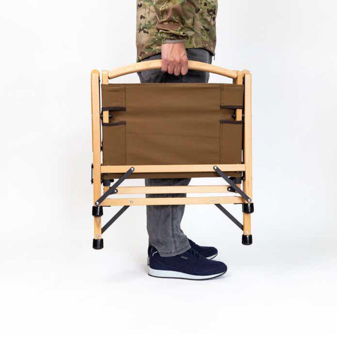 キャンプチェア　ウッドチェア　スイス老舗ブランドスパッツ ウッドペッカー