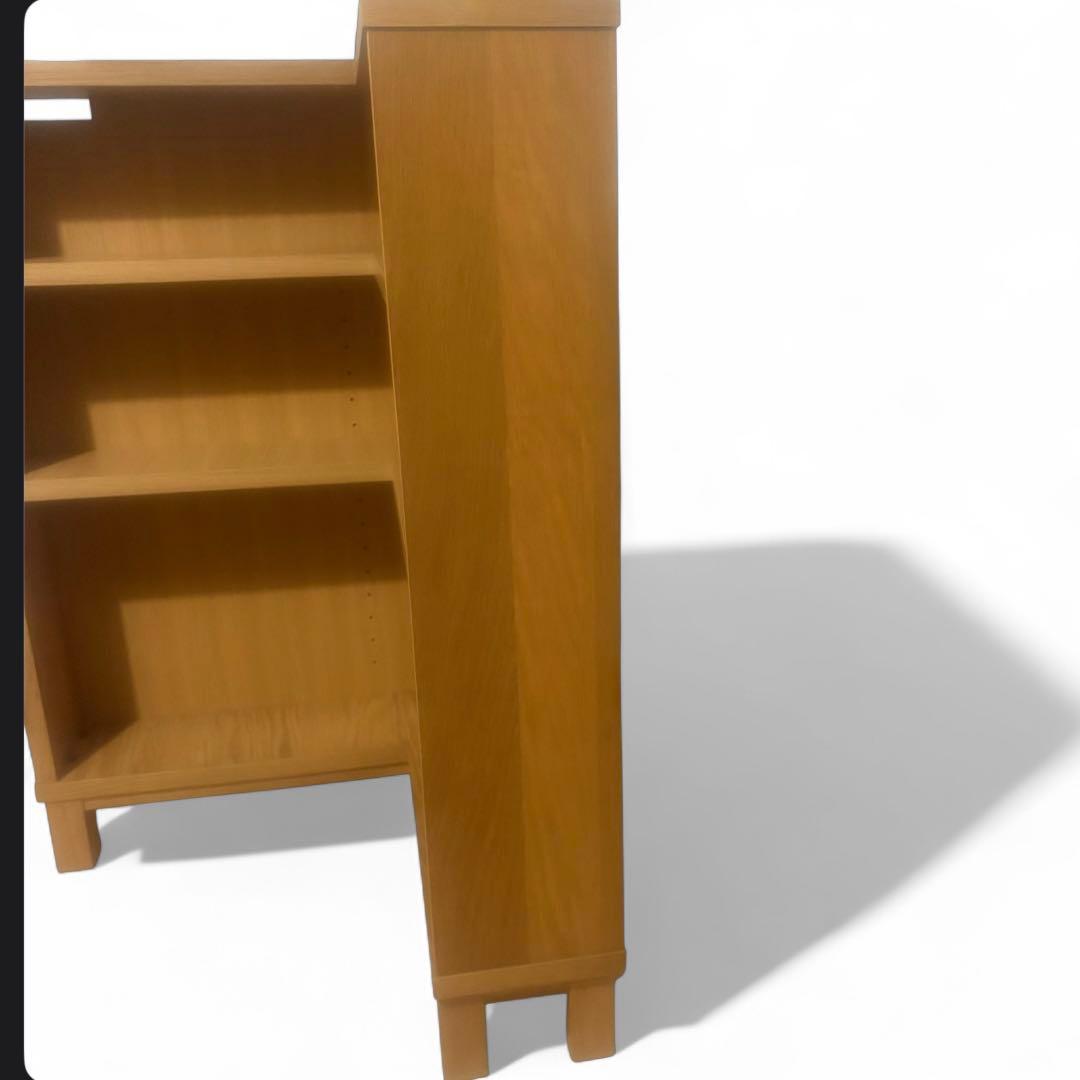 【３】無印良品 オーク材 薄型ラック コーナー用 小 奥行16cm