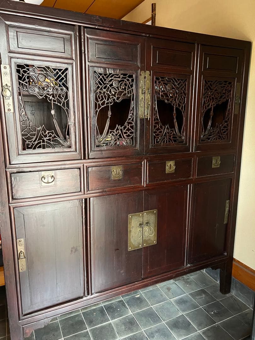 アンティークアジアンシェルフ棚