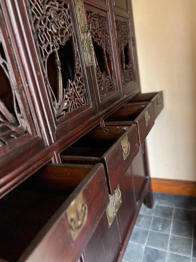 アンティークアジアンシェルフ棚