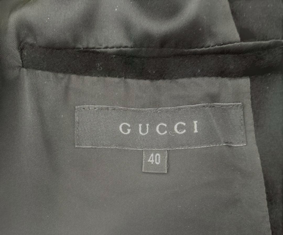 レア品！！GUCCI グッチ カシミア混 チェスターコート（ベルト付） 黒