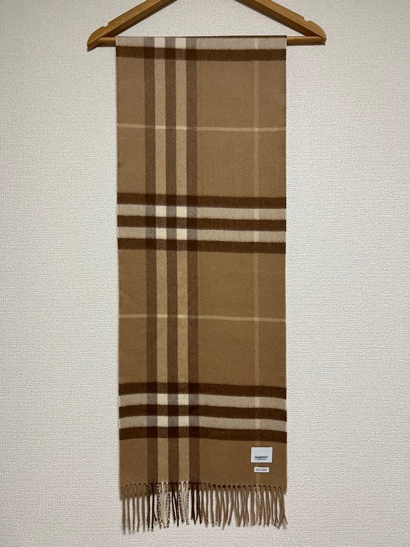 新 発売ファッション - BURBERRY バーバリー マフラー カシミア100