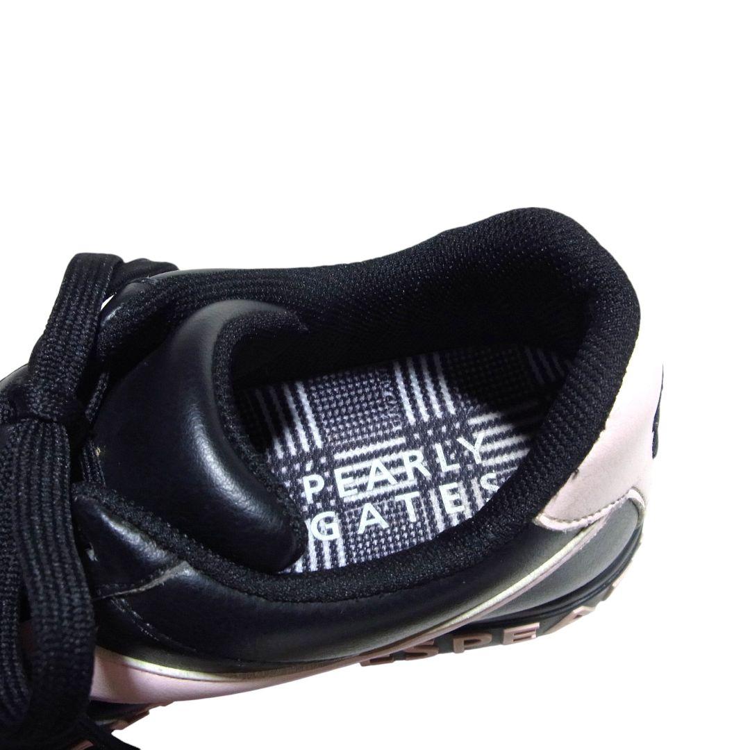 パーリーゲイツ ゴルフシューズ 24.5cm ピンク x ブラック レディース