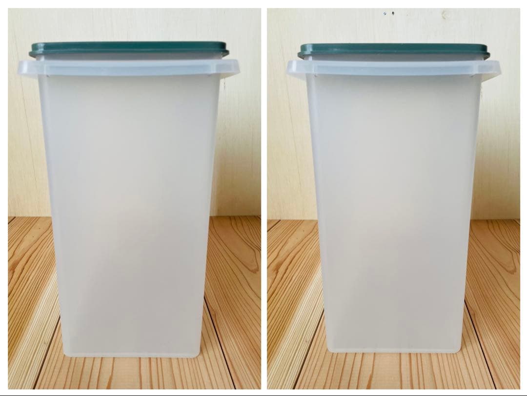 4個セット/タッパーウェア/キッチンキーパー/ライスキーパー/米びつ/深緑