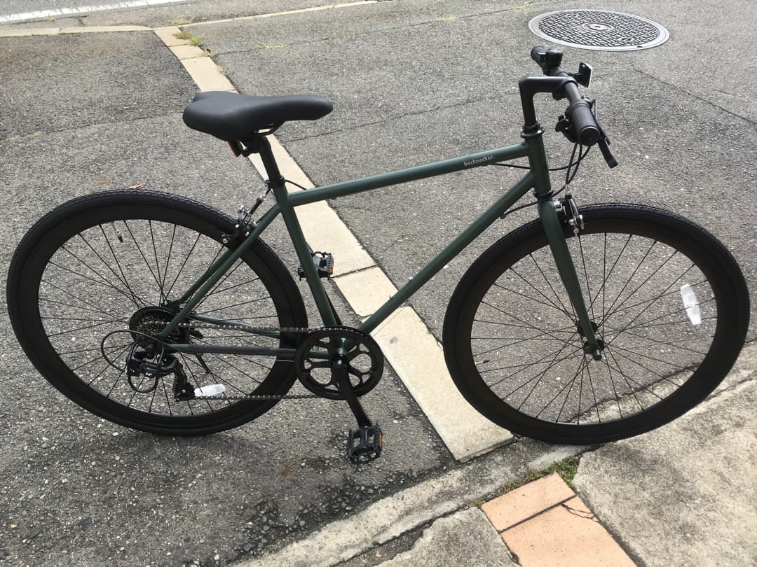 新車】 クロスバイク backpacker. マットカーキ - メルカリ