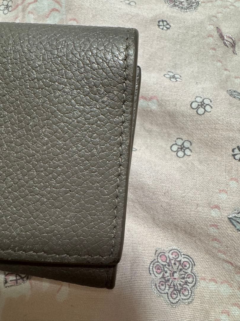 値下げ！YSL グレー レザー キーケース