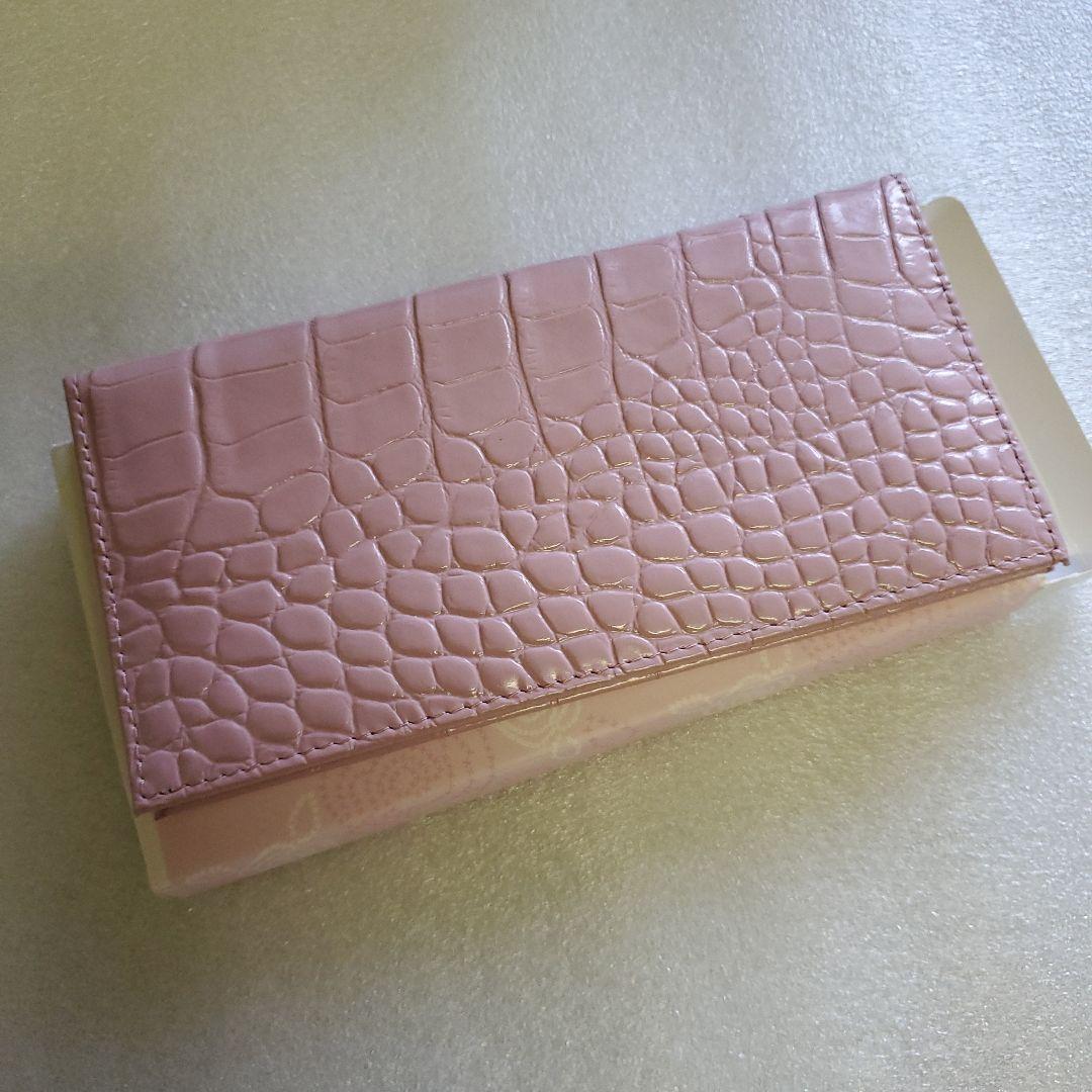 Y*中様 【ラスト30分❗値下げ❗】皇居財布 ピンク クロコダイル風 長