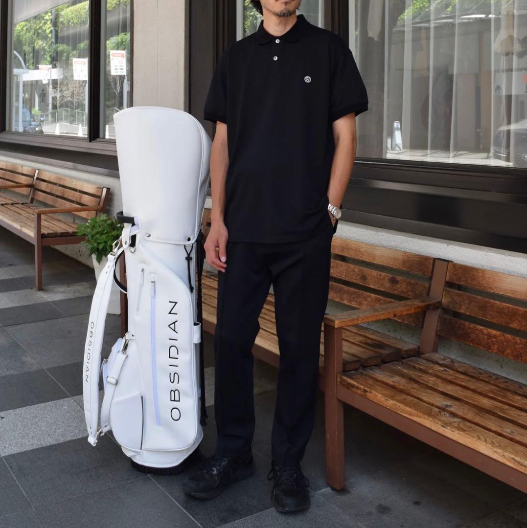 美品 OBSIDIANオブシディアン ダブル ニット リラックス ゴルフ パンツ