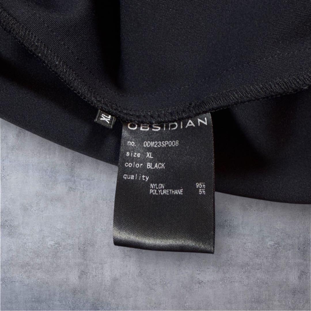 美品 OBSIDIANオブシディアン ダブル ニット リラックス ゴルフ パンツ