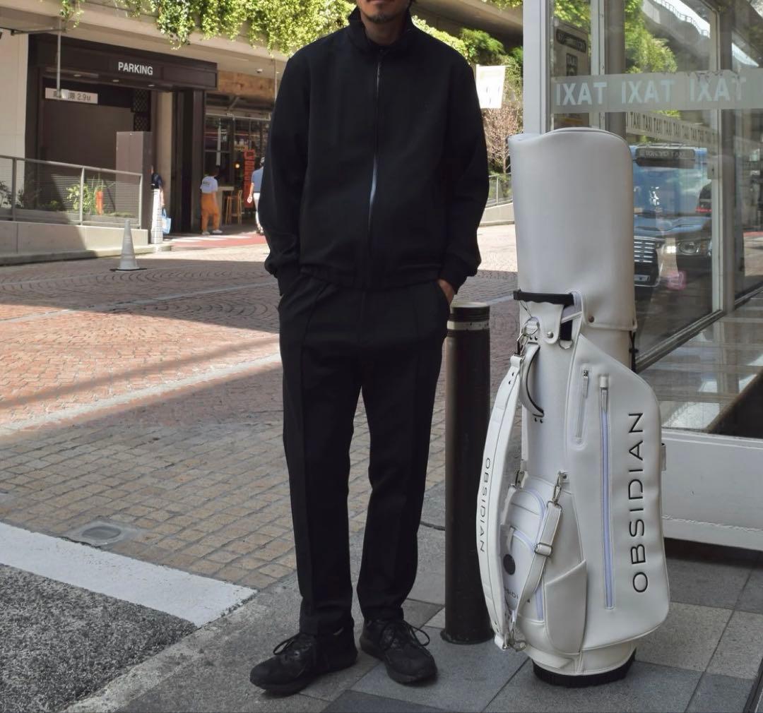 美品 OBSIDIANオブシディアン ダブル ニット リラックス ゴルフ パンツ