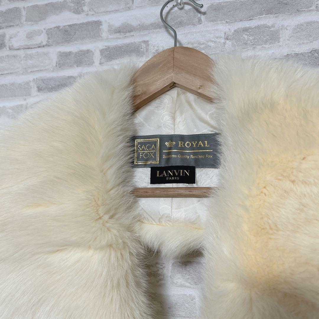 SAGA FOX ロイヤル 金タグ LANVIN 高級ファーショール 成人式