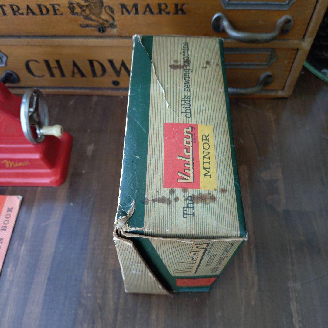 最終値下げ アンティーク 英国製 トイミシン 赤 バルカン 付属品完備