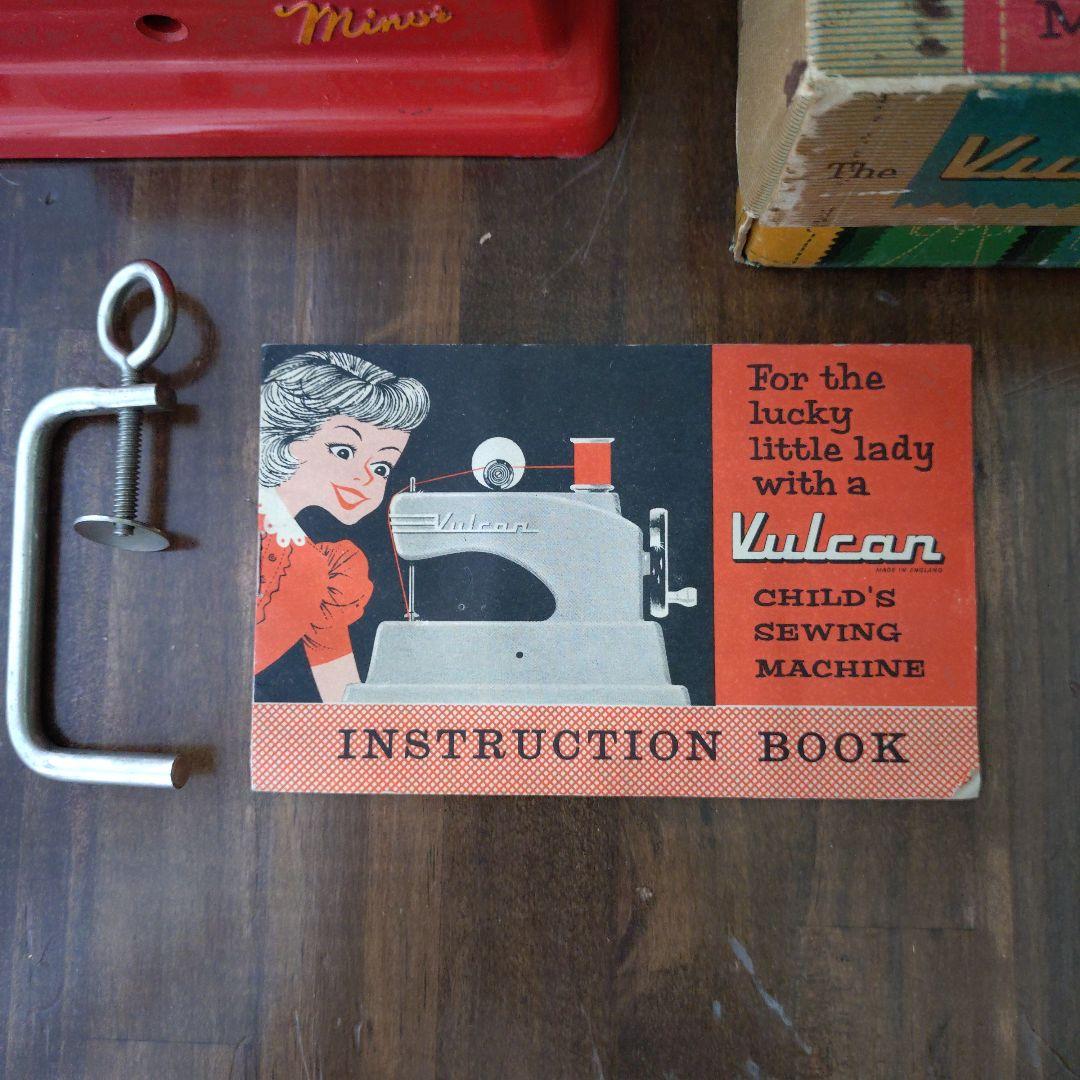 最終値下げ アンティーク 英国製 トイミシン 赤 バルカン 付属品完備