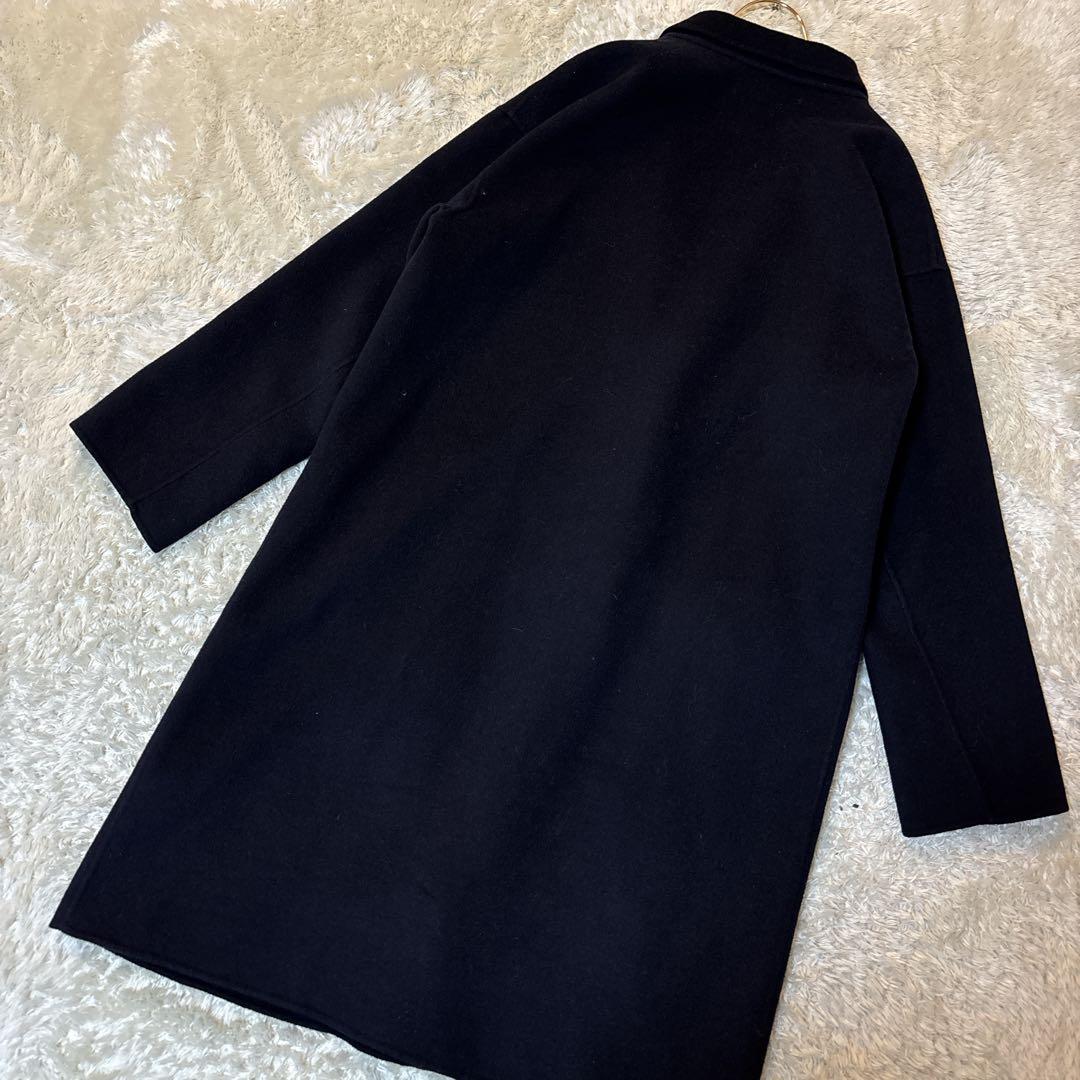 ジャーナルスタンダード レリューム ウールナイロン リバー コート 紺　ネイビー