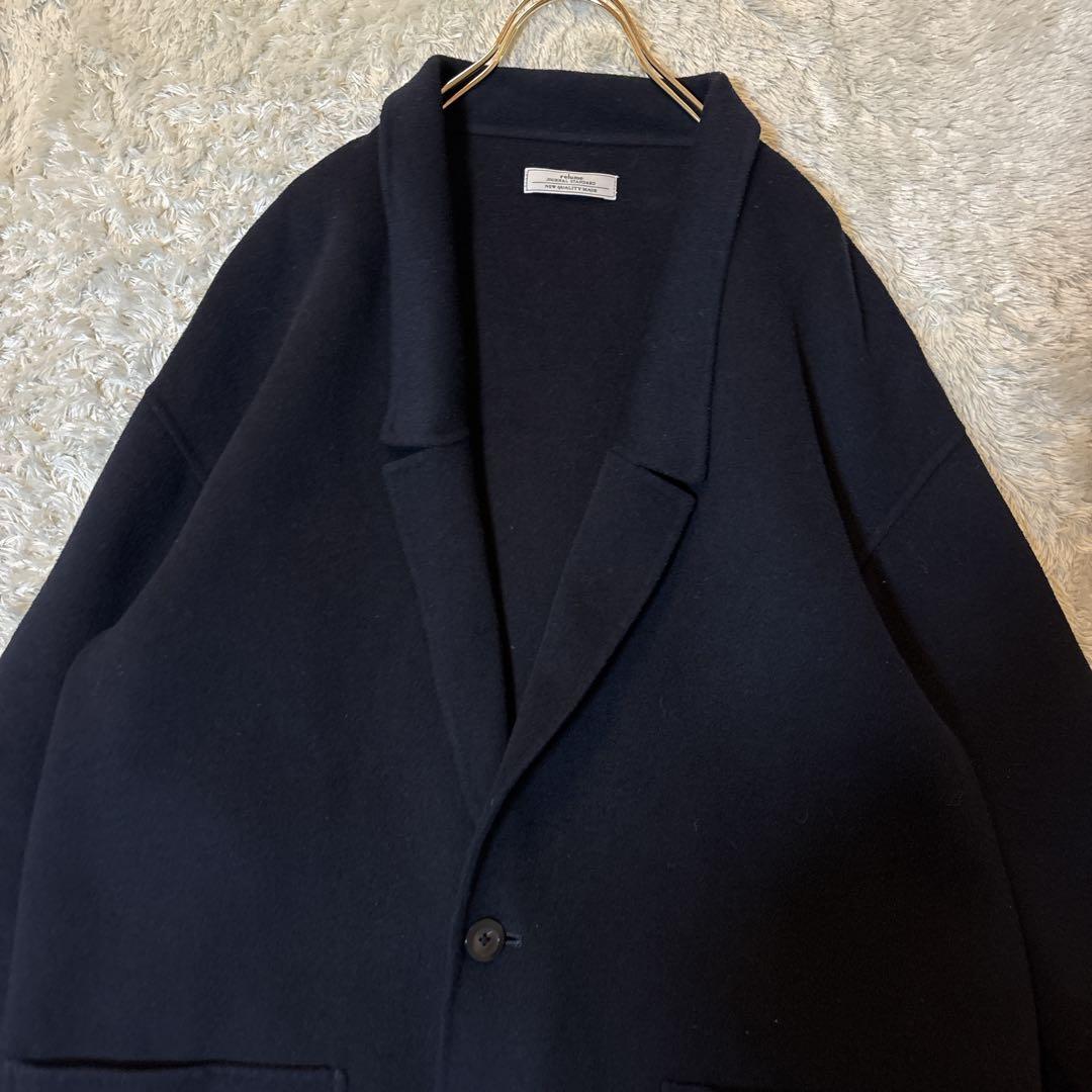 ジャーナルスタンダード レリューム ウールナイロン リバー コート 紺　ネイビー