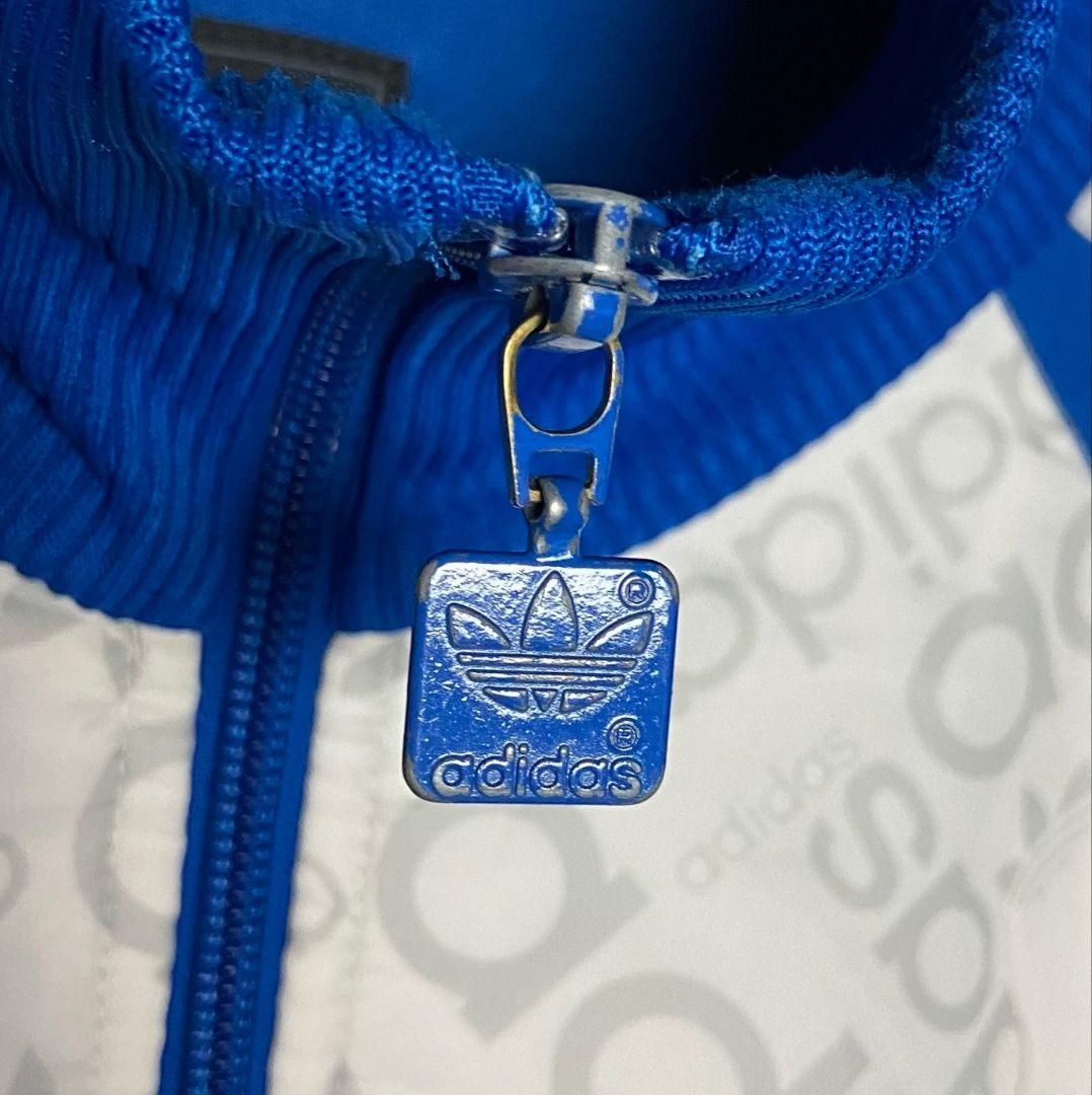 00s USA古着 アディダス トラックジャケット 青✕白 L ジャージ y2k