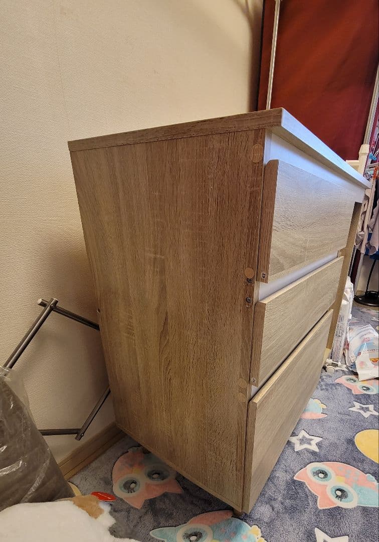 ライトウッド調キャビネット 90cm