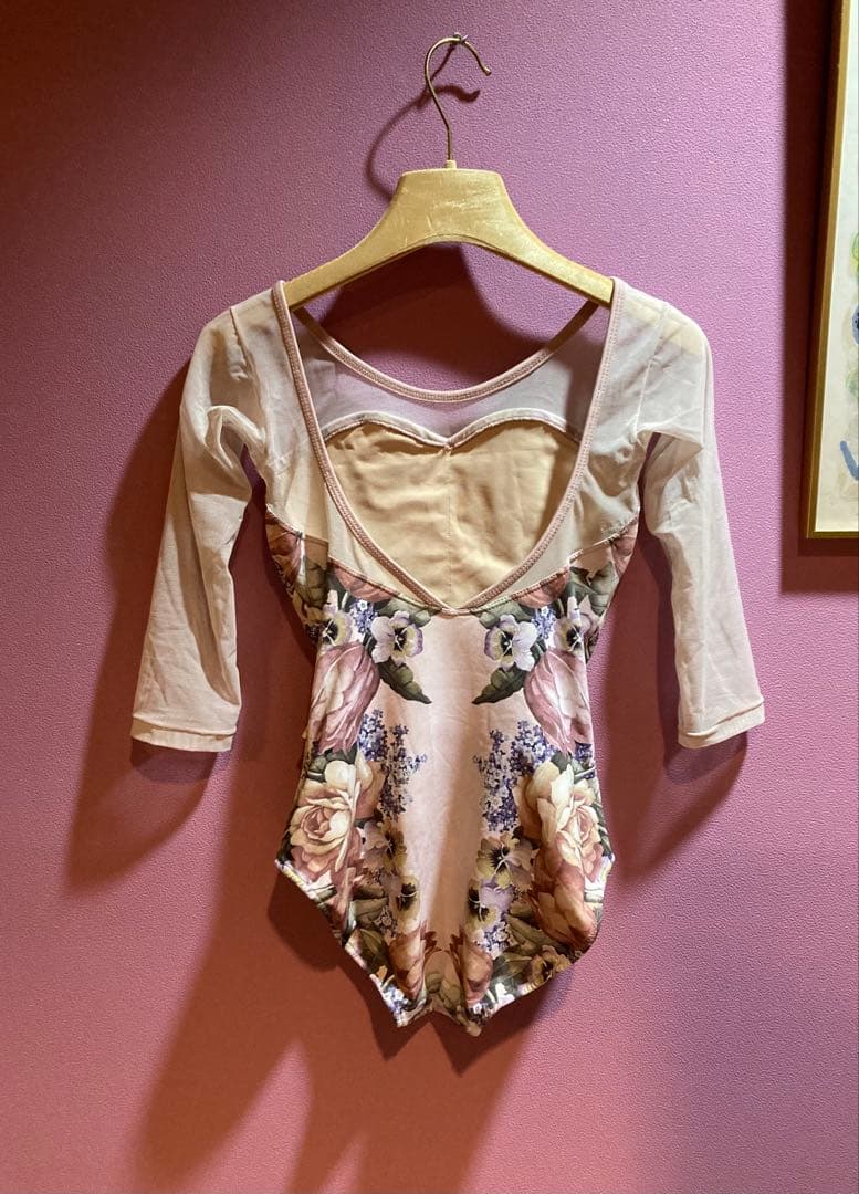 unoa ウノアレオタード・フラワーゲートSサイズ