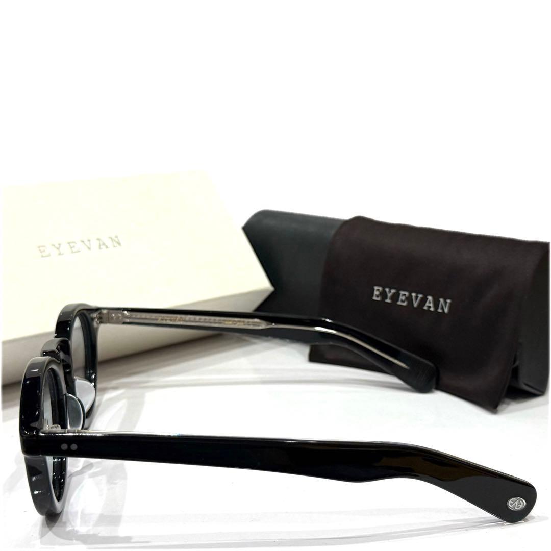【極美品】正規品 EYEVAN Conner 46 ブラック ライトブルーレンズ