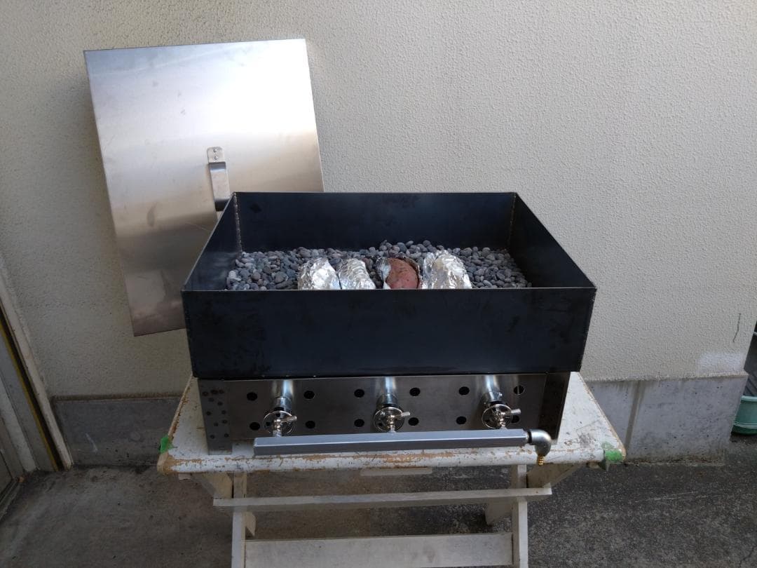 石焼き芋機　ＬＰガス　焼きいも機器　軽トラ　さつまいも　マルシェ　農家　無人販売
