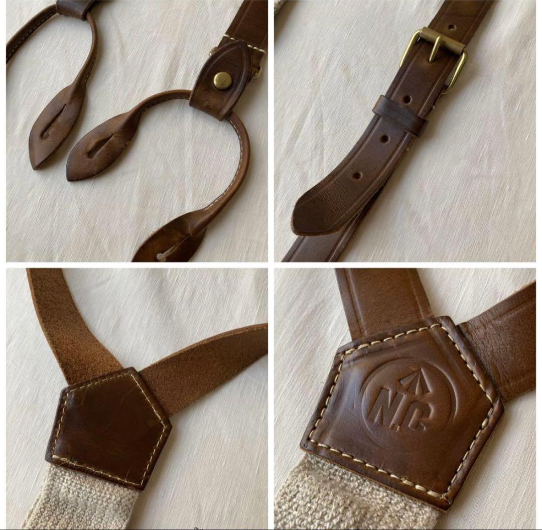 ナイジェルケーボン Nigel Cabourn レザーサスペンダー