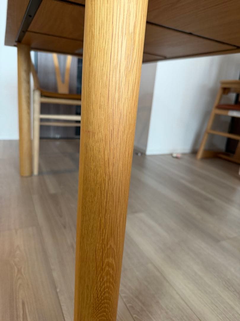 廃盤希少】無印良品 オーク材 板と脚でできた木製テーブル 140×80cm