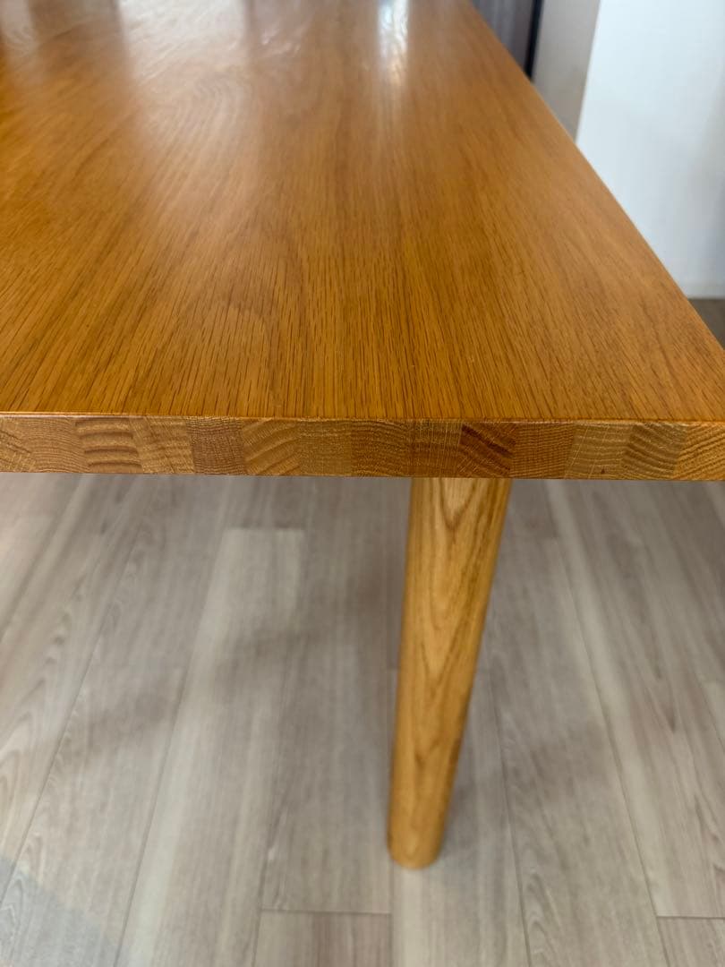 廃盤希少】無印良品 オーク材 板と脚でできた木製テーブル 140×80cm