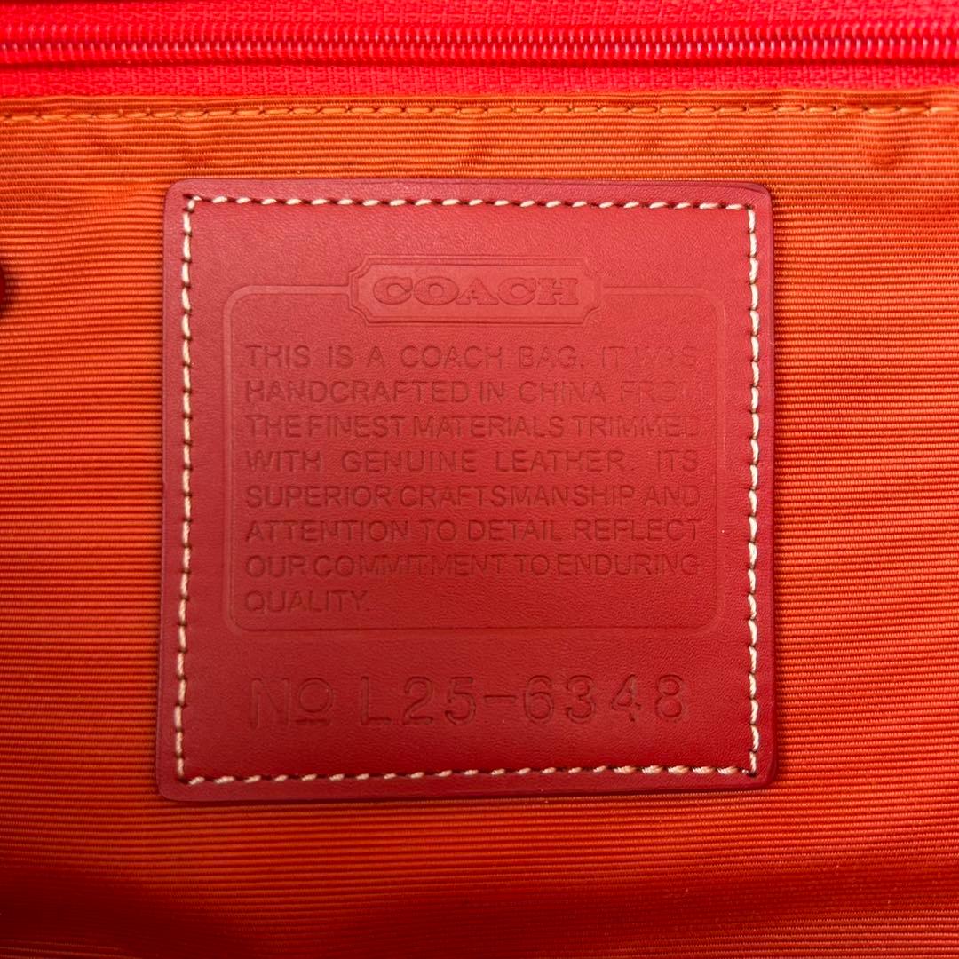 【極美品】コーチ 6348 ソーホー ワンハンドバッグ レザー キャンバス 赤