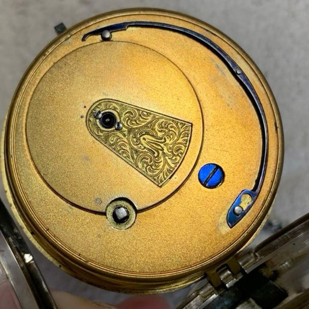 懐中時計　銀　可動品