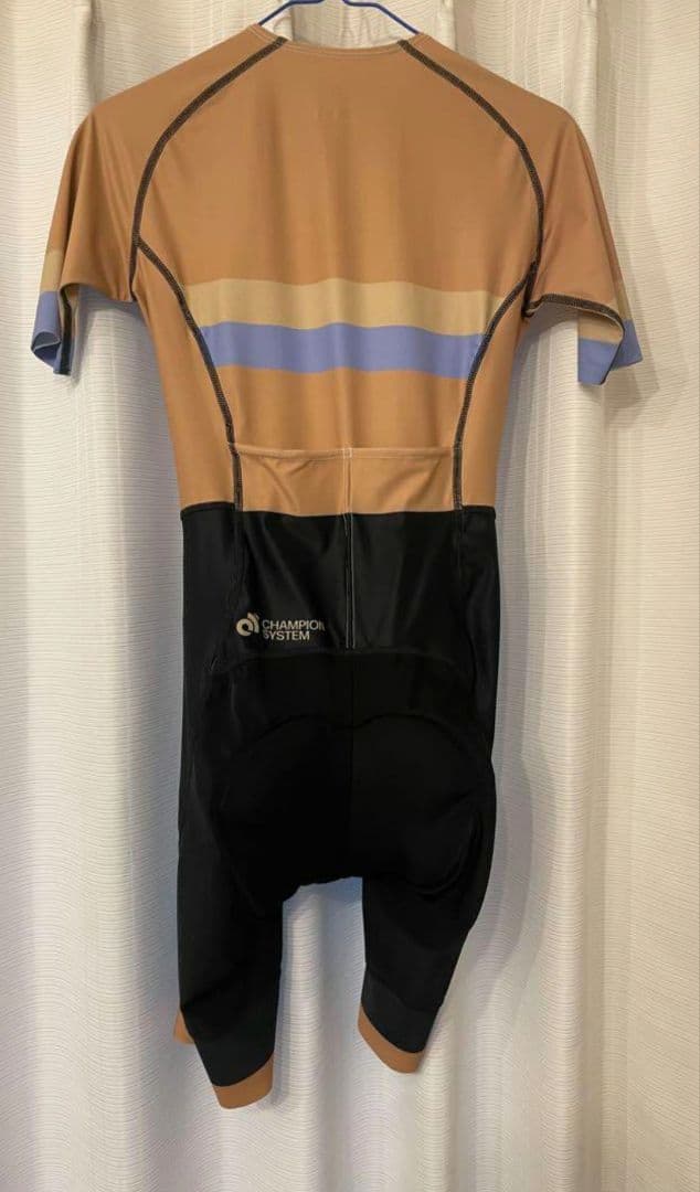 champ-sys.com サイクルジャージ XSサイズ ベージュ/黒/青