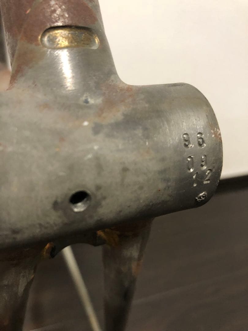 ビルダー ロードバイクフレーム 未塗装 メッキフォーク付き 直接引き取り希望