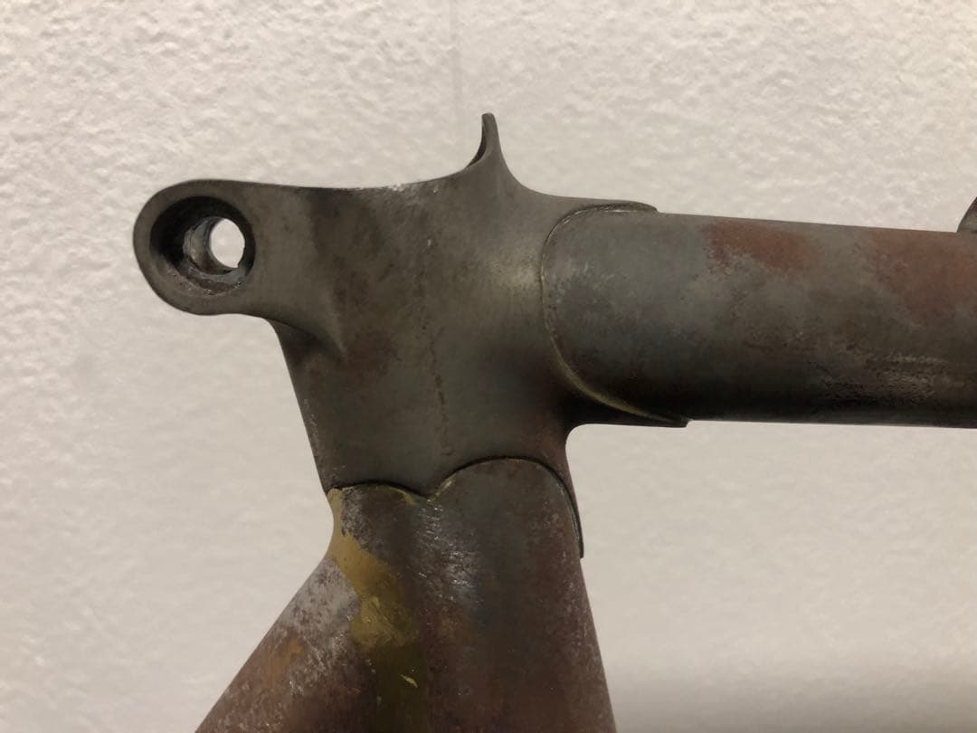 ビルダー ロードバイクフレーム 未塗装 メッキフォーク付き 直接引き取り希望