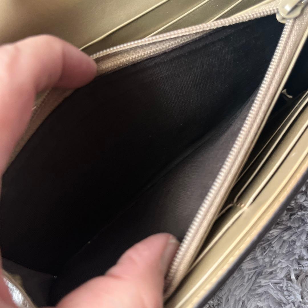 GUCCI✨シマ　長財布　レアカラー　ゴールド　長財布　インターロッキング金具