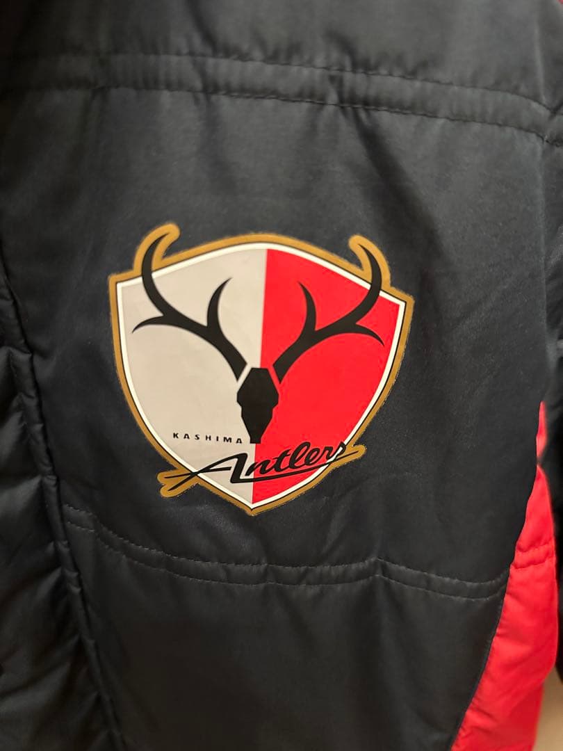 Nike 鹿島アントラーズ　ベンチコート 黒/赤 フード付き