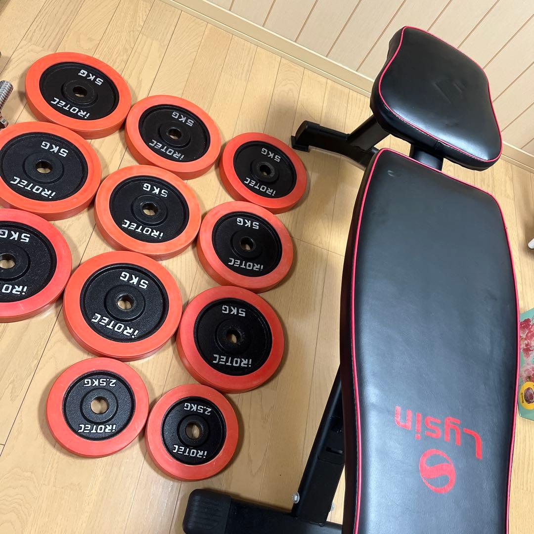 IROTEC ダンベルセット 50kg トレーニングベンチ他付き