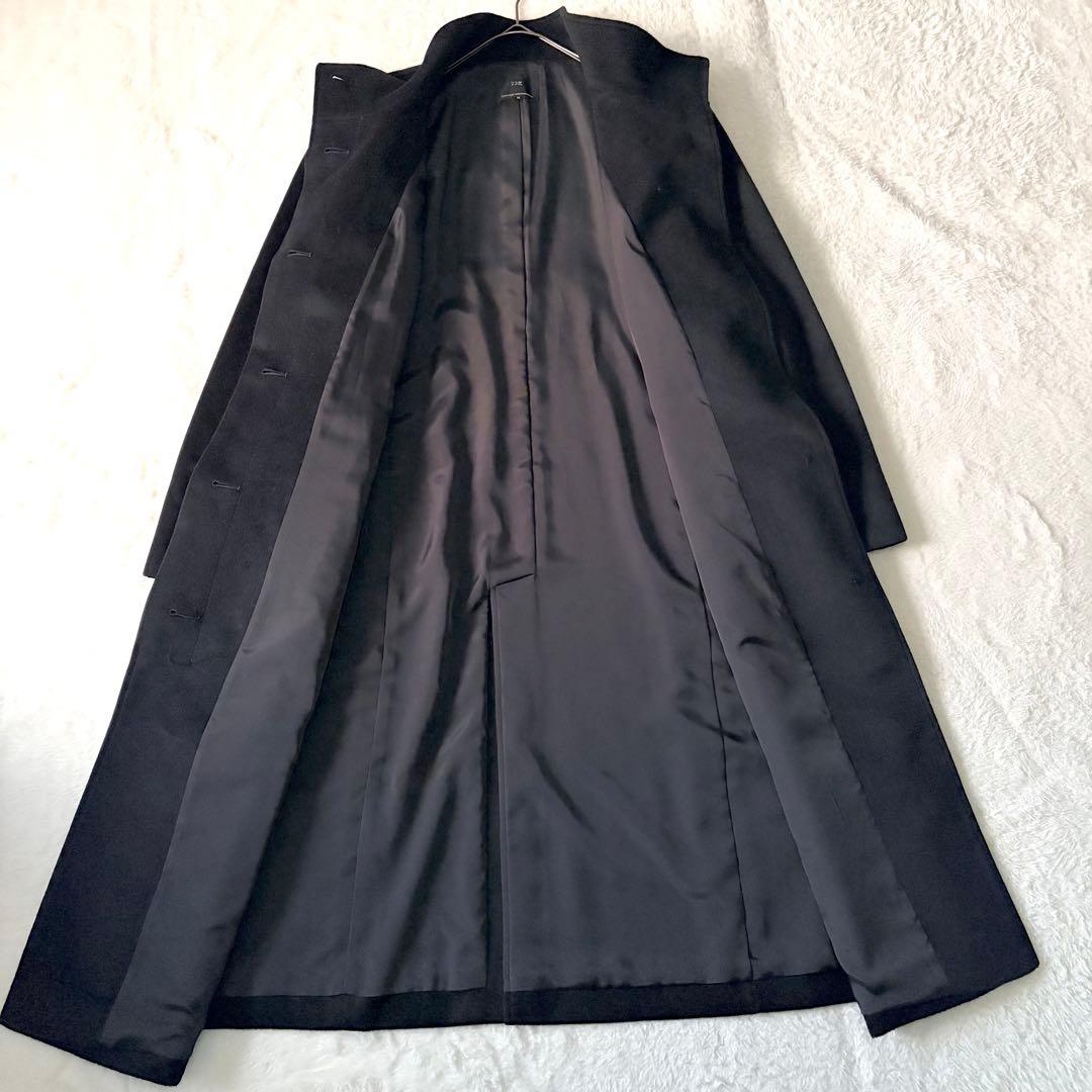 6273 美品✨ 23区 46サイズ カシミヤビーバー スタンドカラーコート 黒