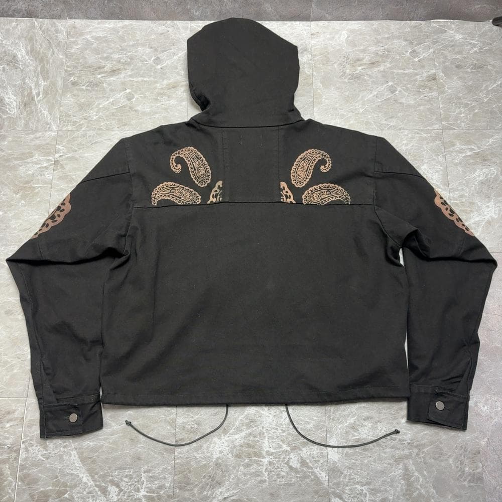 424 CLOSINGS ペイズリー柄 フーディ フード ジャケット 短丈 XL