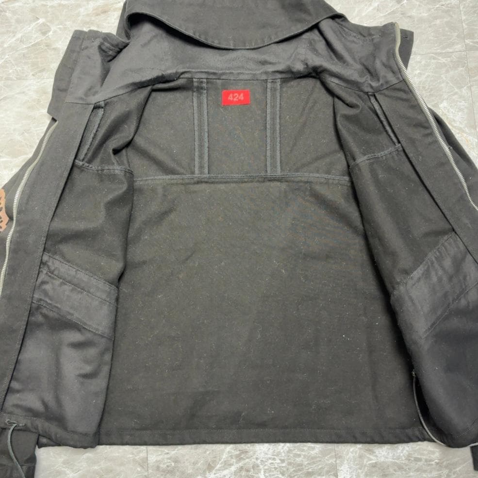 424 CLOSINGS ペイズリー柄 フーディ フード ジャケット 短丈 XL